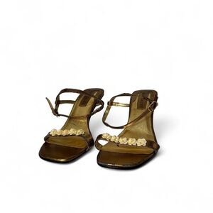 Chic Brown and Cream Women's Heels